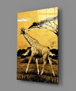 Alternative view of Glasschilderij Dieren Giraffe