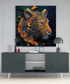 Glasschilderij Tijger