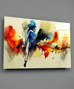 Alternative view of Glasschilderij Abstracte Kleuren
