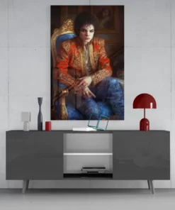 Michael Jackson Glasschilderij