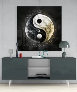 Ying and Yang Glasschilderij