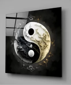 Alternative view of Ying and Yang Glasschilderij