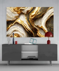 Glasschilderij Abstract Goud