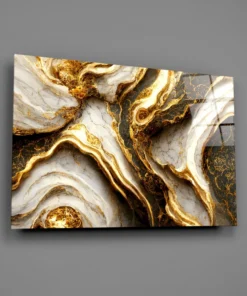 Glasschilderij Abstract Goud