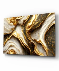 Glasschilderij Abstract Goud