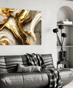 Glasschilderij Abstract Goud