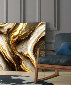 Glasschilderij Abstract Goud