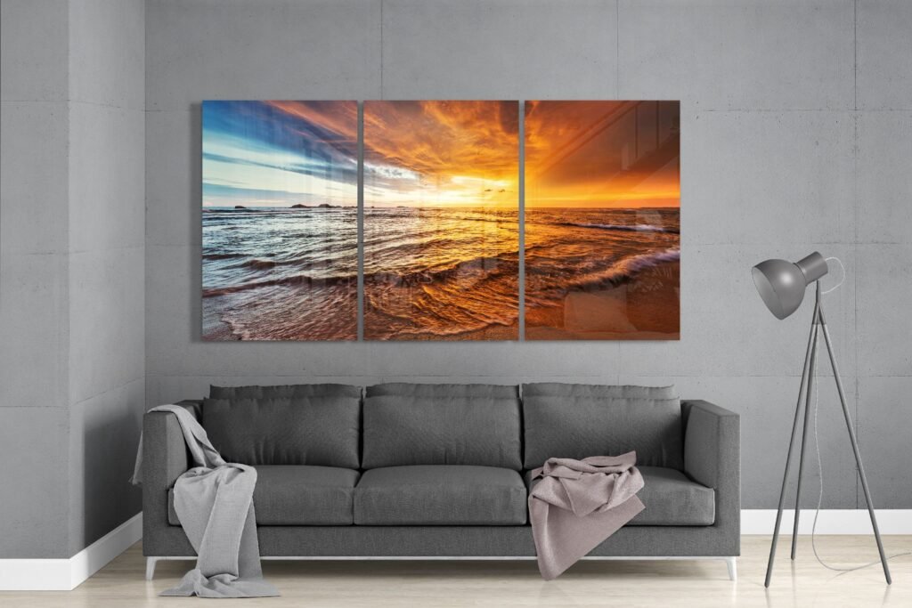 Zonsondergang XXL Glasschilderij