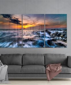 Zonsondergang XXL Glasschilderij
