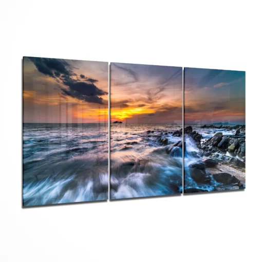 Zonsondergang XXL Glasschilderij