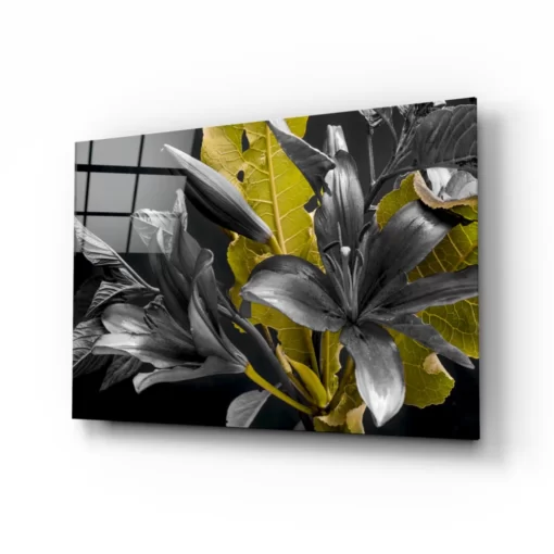 Glasschilderij bloemen
