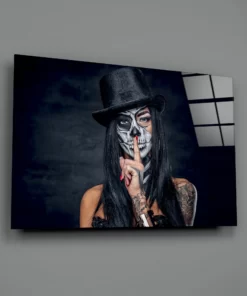 Alternative view of Glasschilderij Vrouw met tatoeage