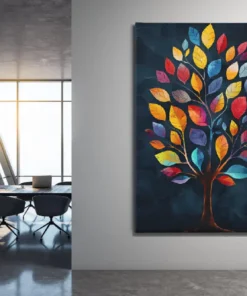 Abstract Boom Canvas Schilderij - Afbeelding 5