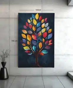 Abstract Boom Canvas Schilderij - Afbeelding 3