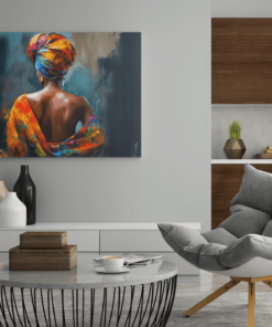 ALIVA 1006 afrikaanse vrouw kunst canvas schilderij c