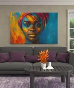 afrikaanse-vrouw-kleurrijk-canvas-schilderij-b