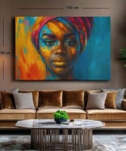 ALIVA 1008 afrikaanse vrouw kleurrijk canvas schilderij d