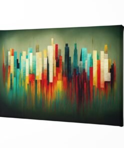 Alternative view of Abstract Stad Canvas Schilderij