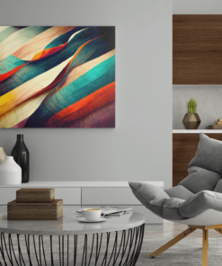 ALIVA 1011 abstract stad kleurrijk canvas schilderij c