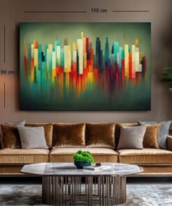 abstract-stad-kleurrijk-canvas-schilderij-f