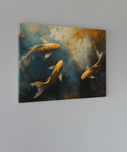 Alternative view of Gouden Vissen Canvas Schilderij