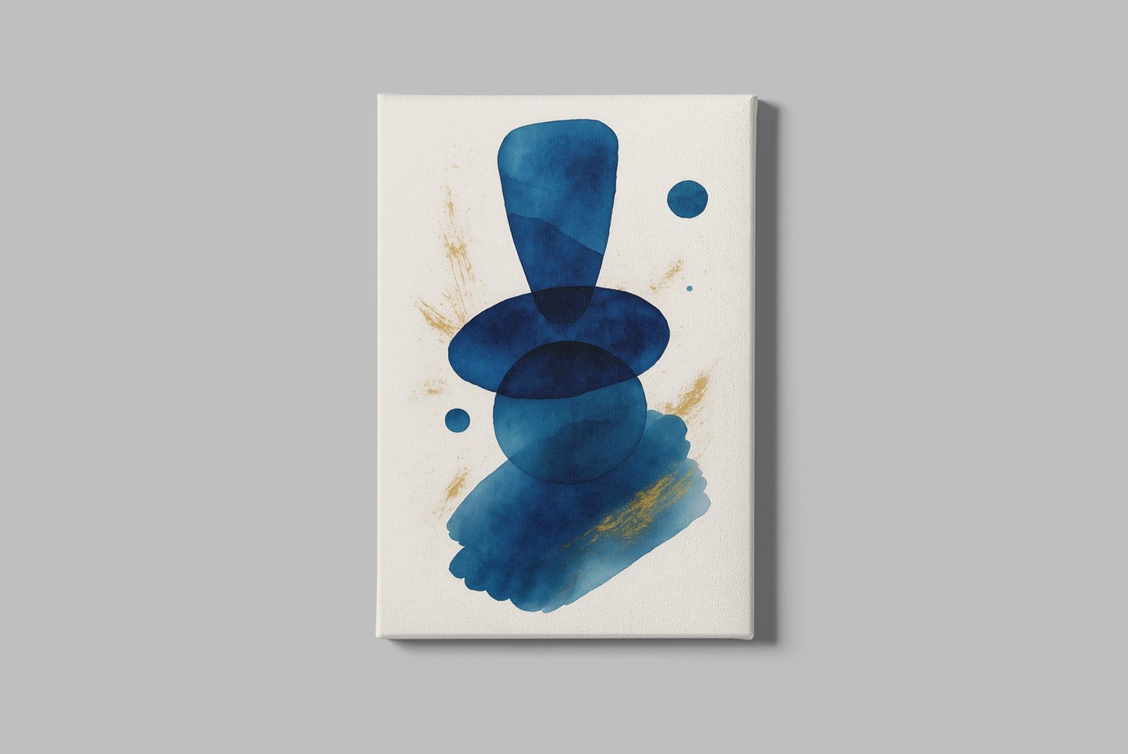 Canvas Schilderij Blauw Abstract