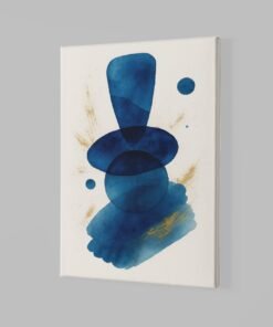 Alternative view of Canvas Schilderij Blauw Abstract