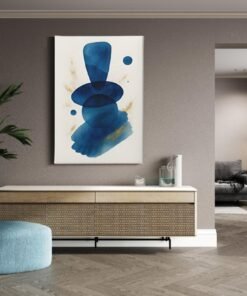 ALIVA 1015 blauw abstract canvas schilderij b