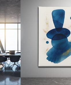 ALIVA 1015 blauw abstract canvas schilderij d