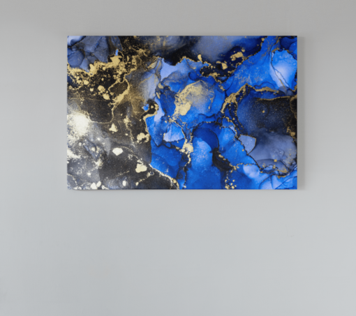 ALIVA 1016 zwart blauw canvas schilderij a