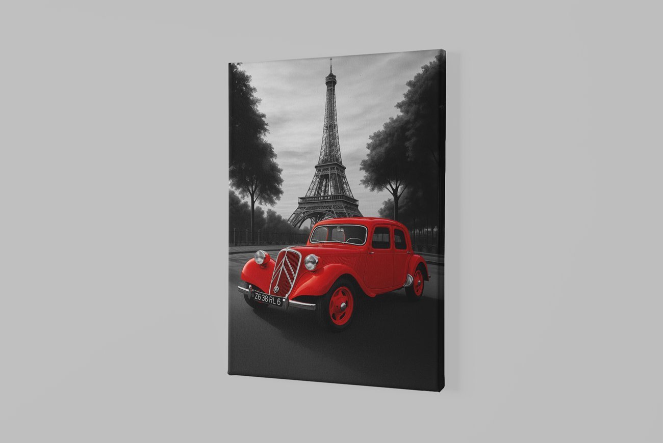 Eiffeltoren Canvas Schilderij - Afbeelding 2