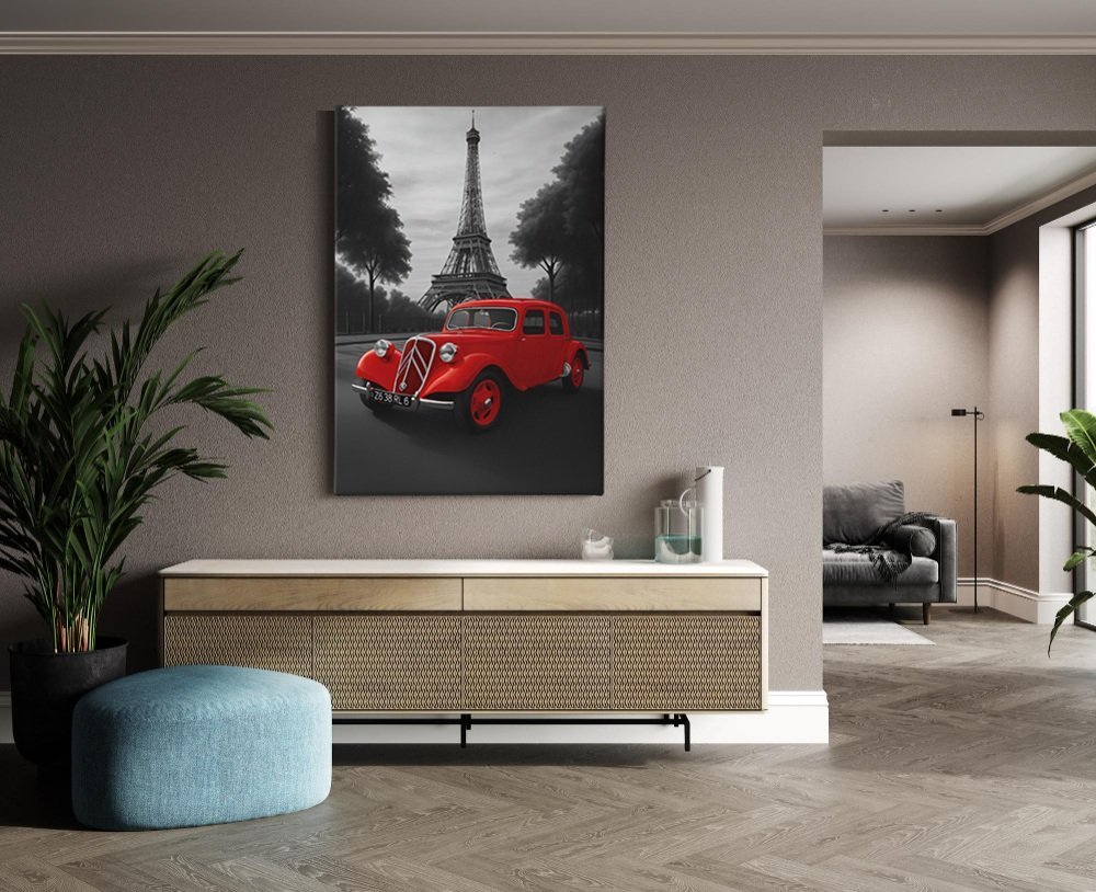 Eiffeltoren Canvas Schilderij - Afbeelding 3