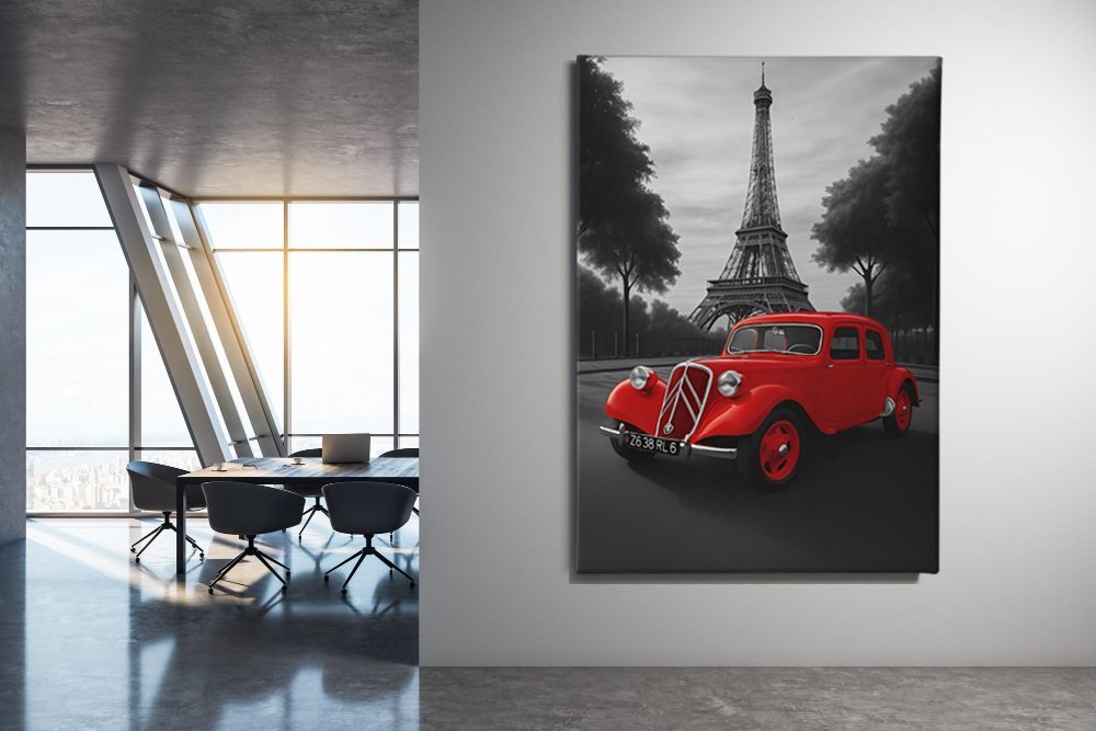 Eiffeltoren Canvas Schilderij - Afbeelding 4