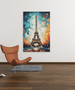 ALIVA 1020 canvas schilderij abstract eiffeltoren c