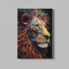 ALIVA 1021 kleurrijke leeuw dieren canvas schilderij a