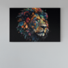 ALIVA 1022 leeuw met bloemen canvas schilderij a