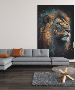 ALIVA 1025 kleurrijke leuw portret canvas schilderij d