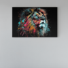ALIVA 1026 leeuw kleurrijke canvas schilderij a