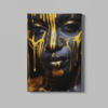 ALIVA 1029 vrouw met gele verf canvas schilderij a