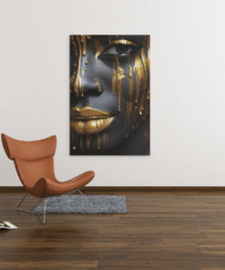 ALIVA 1030 a vrouw gezicht canvas schilderij c