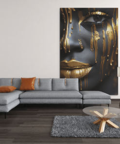 ALIVA 1030 a vrouw gezicht canvas schilderij d
