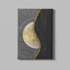 ALIVA 1031 grijs en goud abstract schilderij print op canvas a