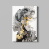 ALIVA 1032 abstract goud en grijs canvas schilderij