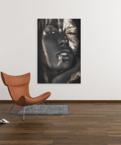 ALIVA 1038 canvas schilderij vrouw met goud c