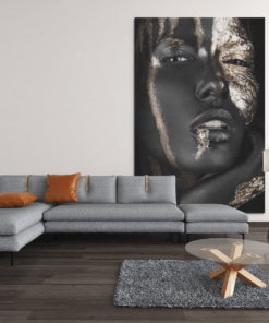 ALIVA 1038 canvas schilderij vrouw met goud d