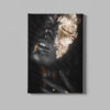 ALIVA 1039 vrouw met goud portret canvas schilderij a