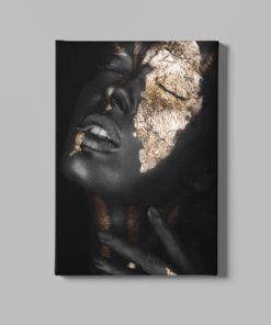 Canvas Schilderij Vrouw Met goud