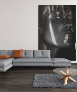 ALIVA 1040 vrouw portret goud canvas schilderij d