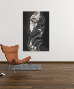 ALIVA 1041 foto op canvas vrouw met goud c