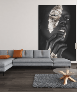 ALIVA 1041 foto op canvas vrouw met goud d